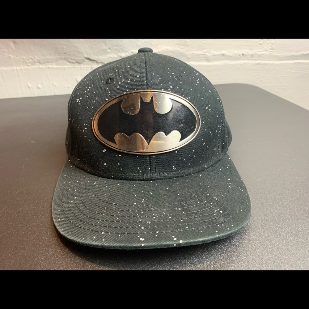 Batman Snapback Hat Metal Emblem DC Comics Black Baseball Cap One Size Fits All